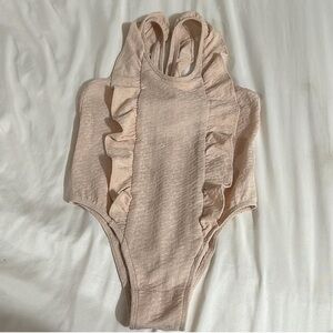 Ruffled Cream Kids One Piece